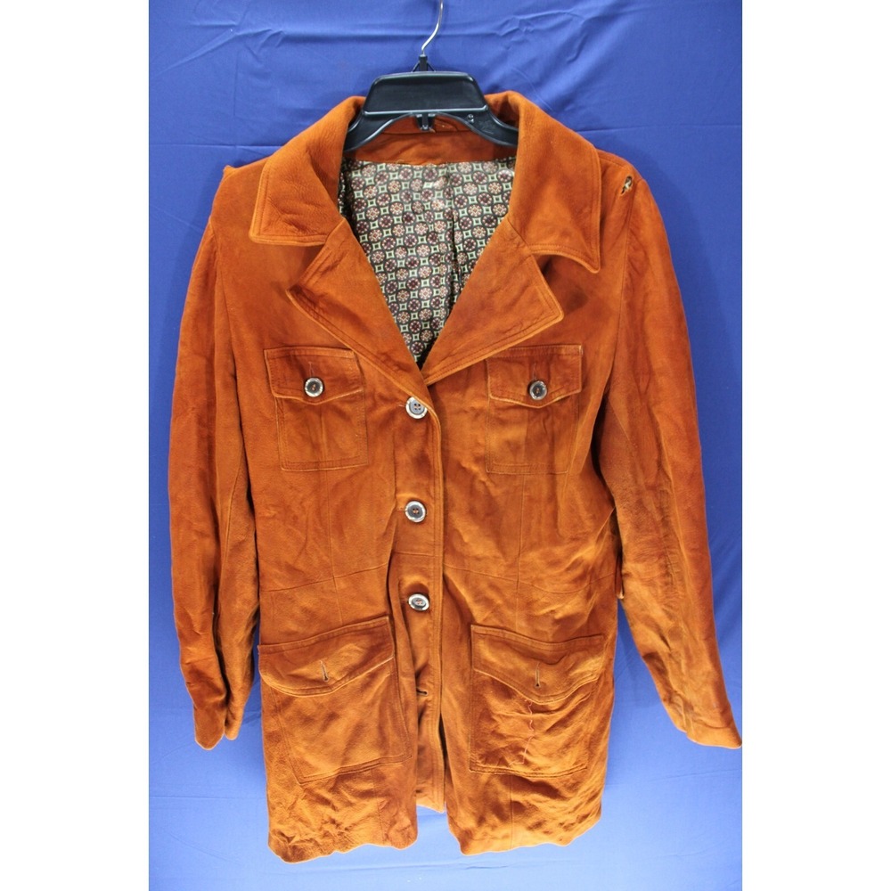New England Sportswear Leather Jacket Size 18 Hole in Back
